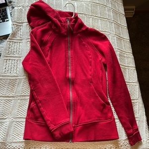 Lululemon Red Full-zip Scuba hoodie